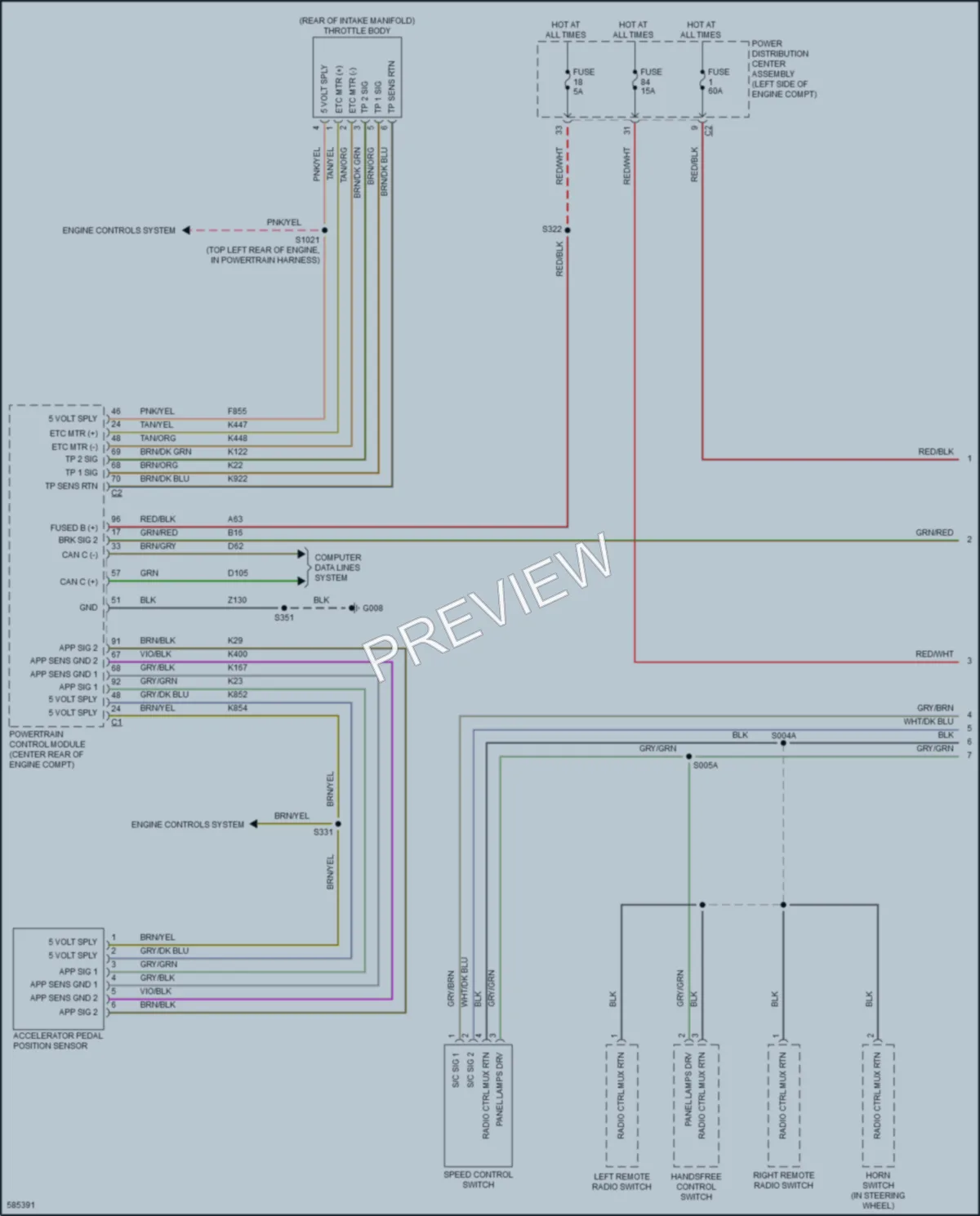 2018 Ram ProMasterCity Cruise Control wiring diagram preview