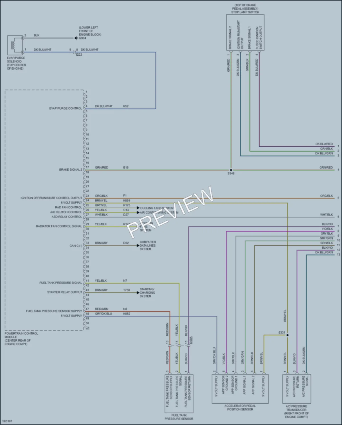 2018 Ram ProMasterCity Engine Performance wiring diagram preview