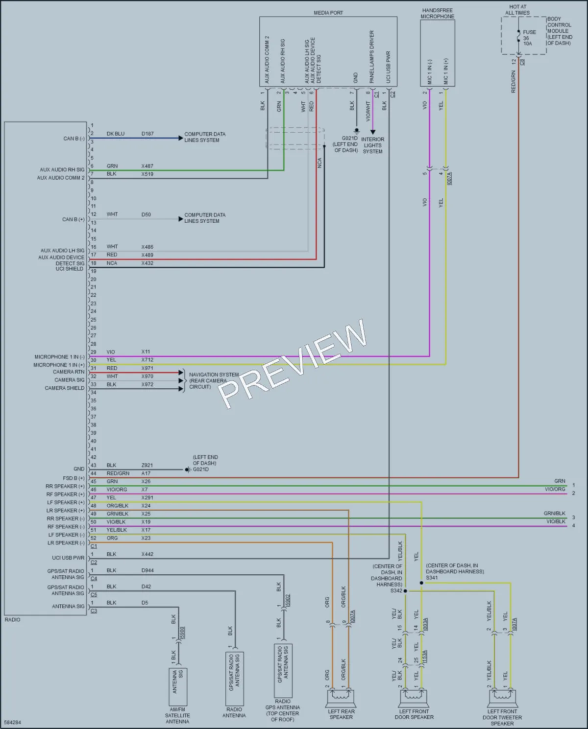 2018 Ram ProMasterCity Radio wiring diagram preview