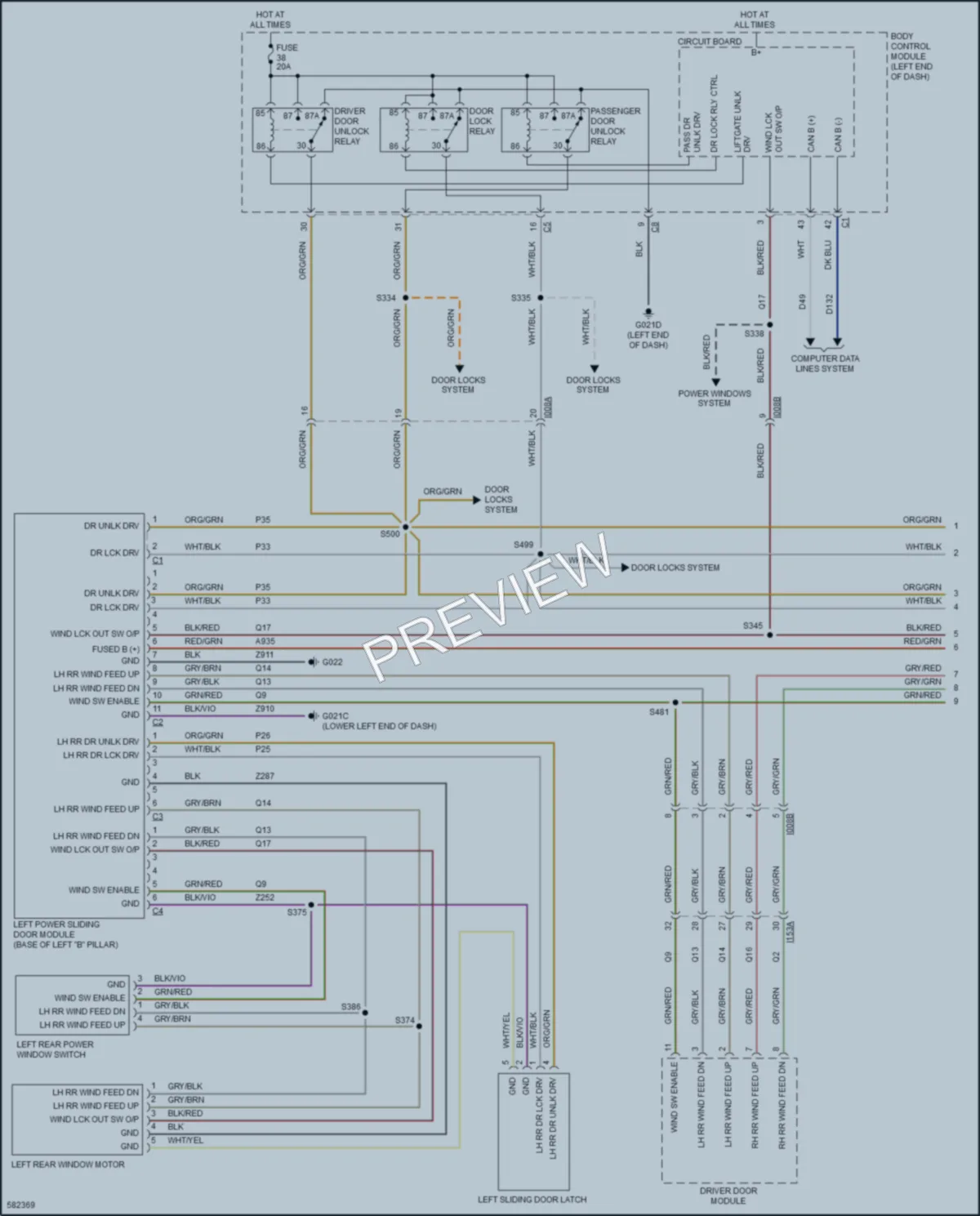 2018 Ram ProMasterCity Trunk Tailgate Fuel Door wiring diagram preview