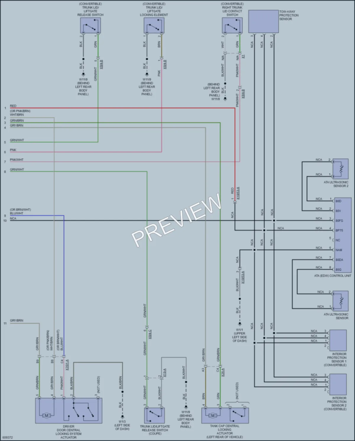 2018 Smart fortwoelectric Anti Theft wiring diagram preview