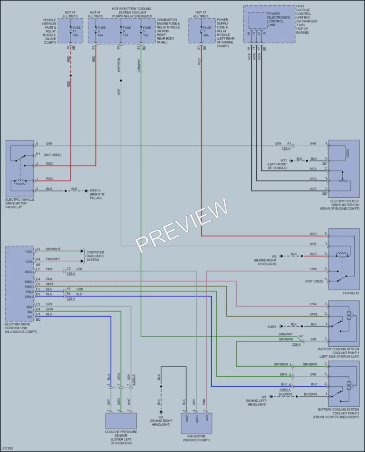 2018 Smart fortwoelectric Cooling Fan wiring diagram preview