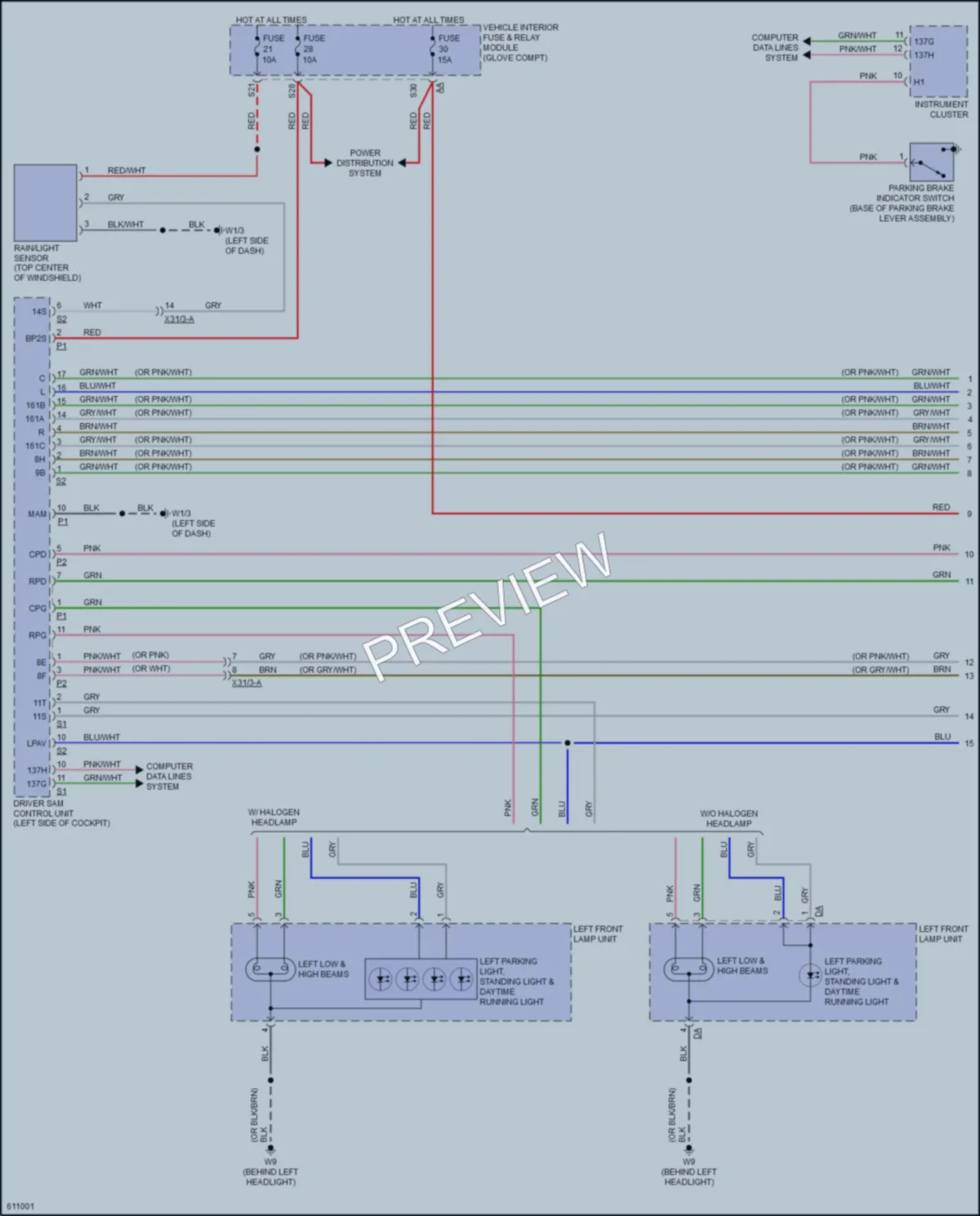 2018 Smart fortwoelectric Headlights wiring diagram preview