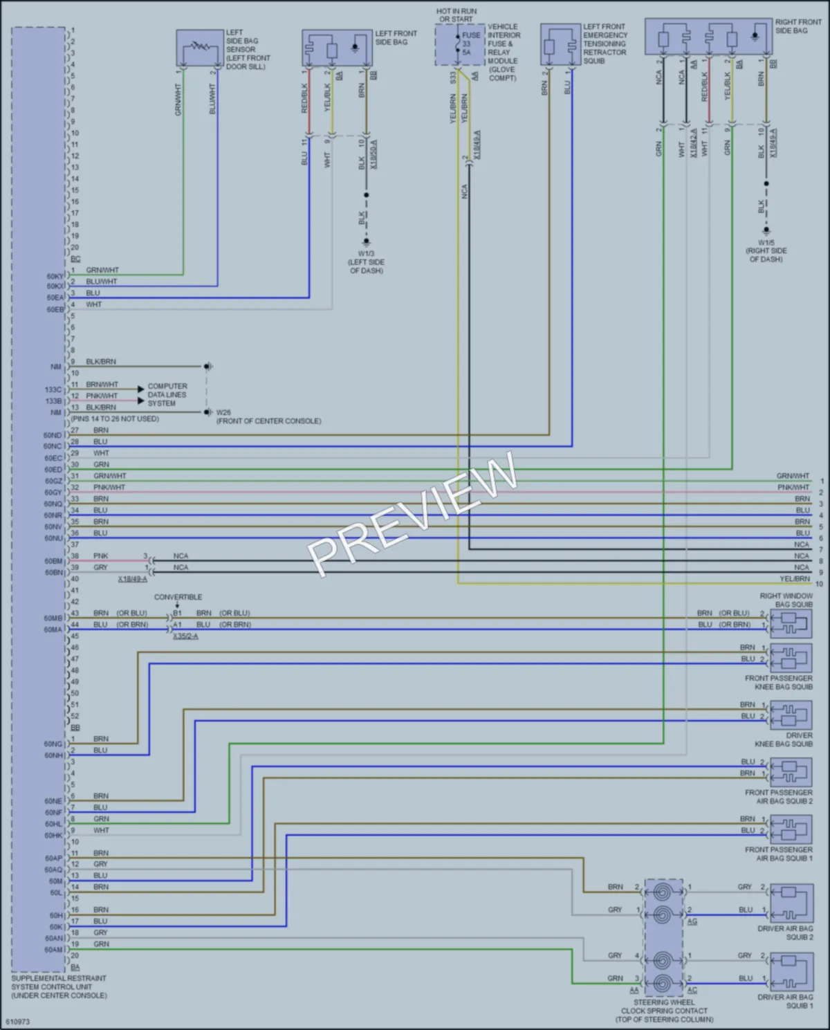 2018 Smart fortwoelectric Supplemental Restraints wiring diagram preview