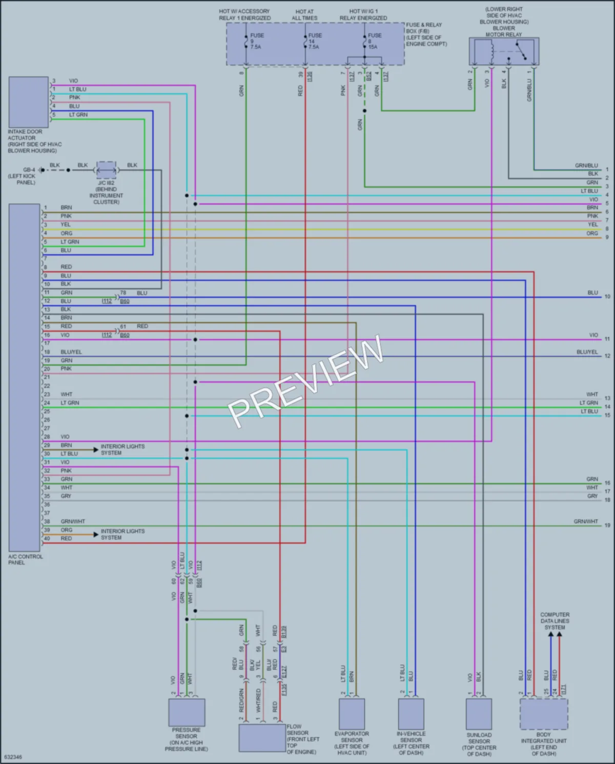 2018 Subaru Crosstrek Air Conditioning wiring diagram preview