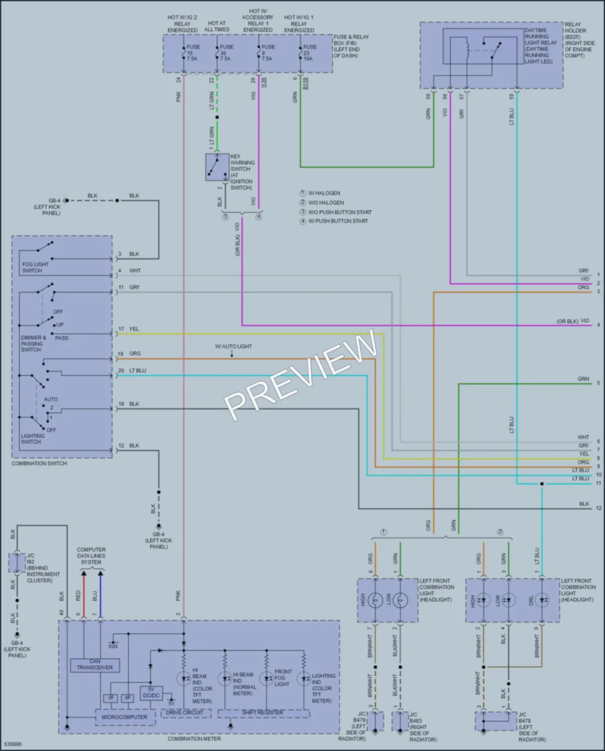 2018 Subaru Crosstrek Headlights wiring diagram preview