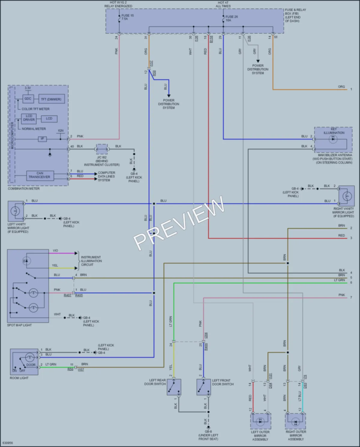 2018 Subaru Crosstrek Interior Lights wiring diagram preview