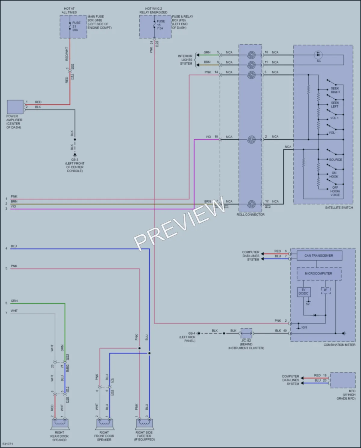2018 Subaru Crosstrek Radio wiring diagram preview