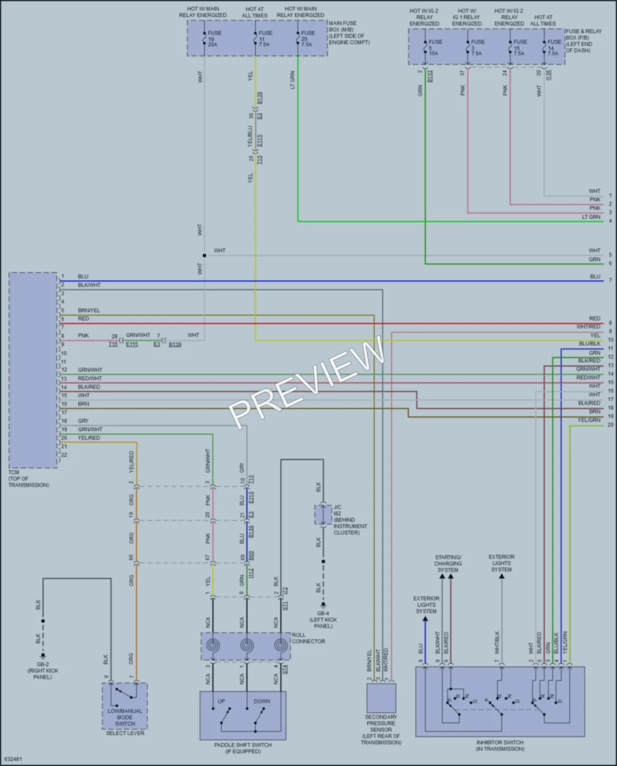 2018 Subaru Crosstrek Transmission wiring diagram preview