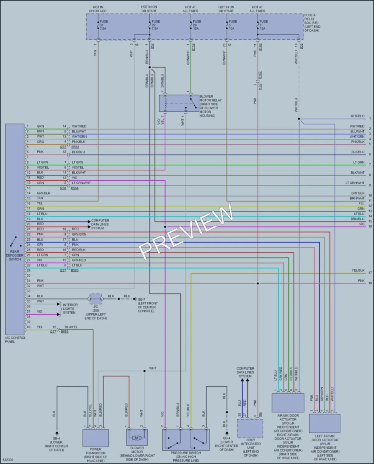 2018 Subaru Forester Air Conditioning wiring diagram preview