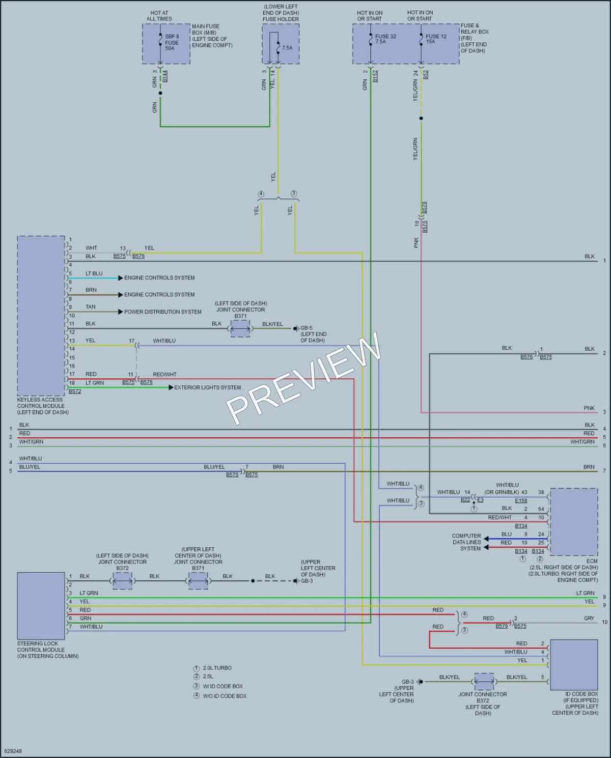 2018 Subaru Forester Anti Theft wiring diagram preview