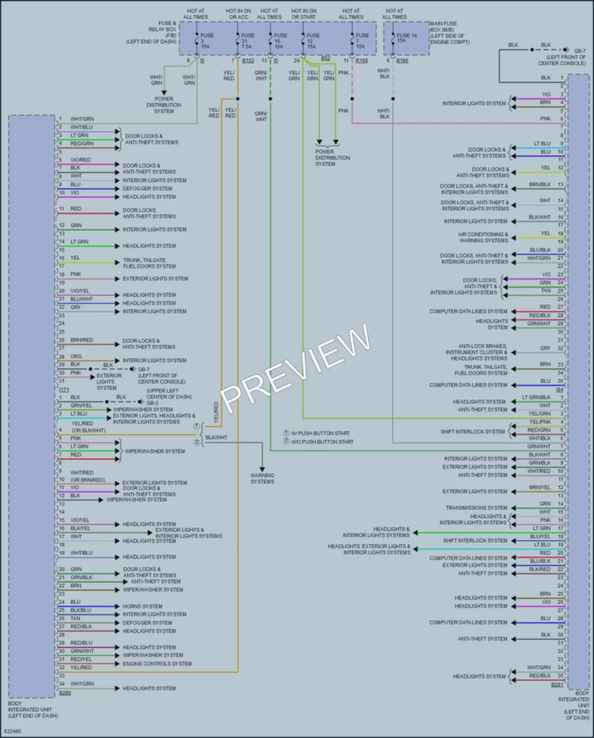 2018 Subaru Forester Body Control Modules wiring diagram preview