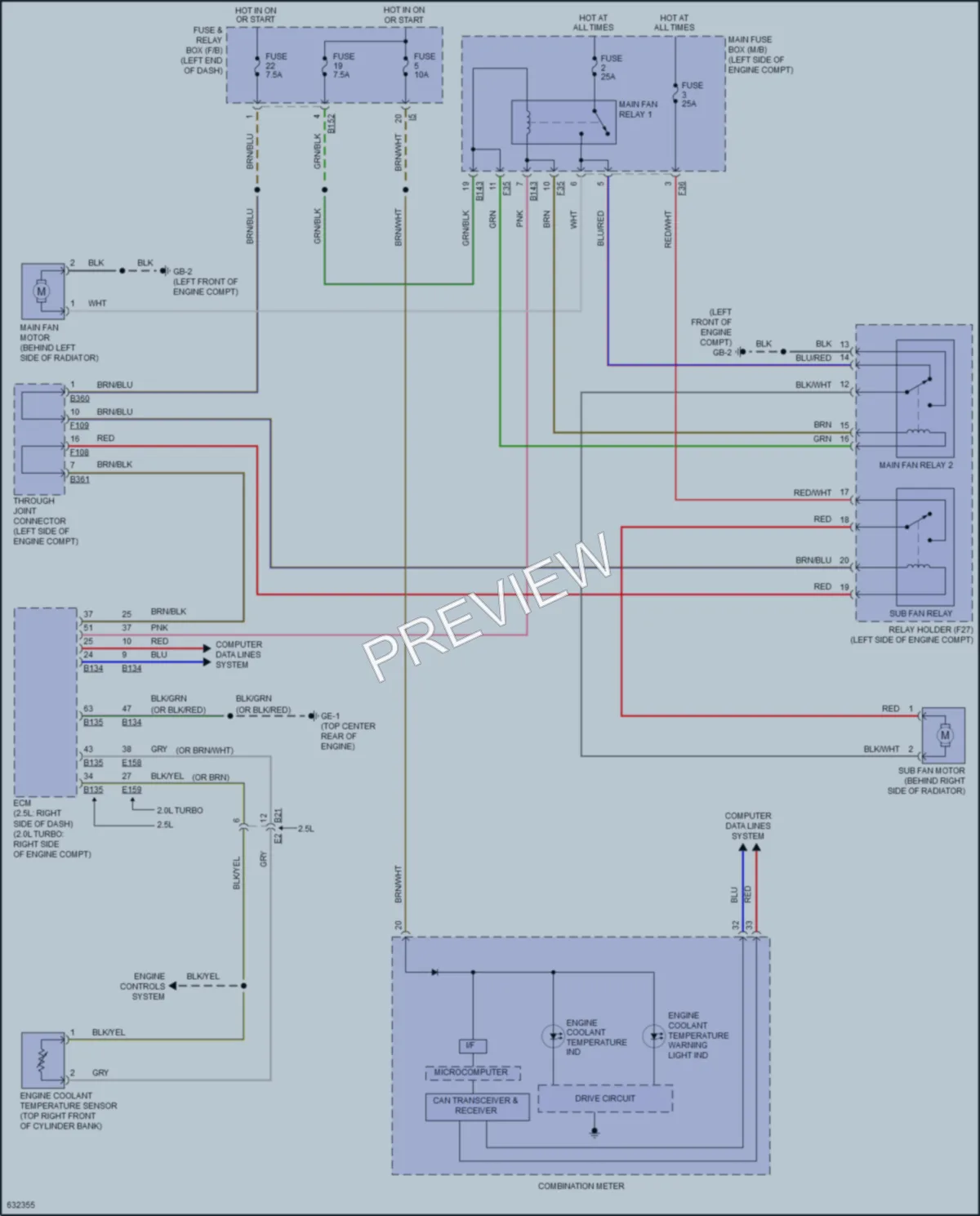 2018 Subaru Forester Cooling Fan wiring diagram preview