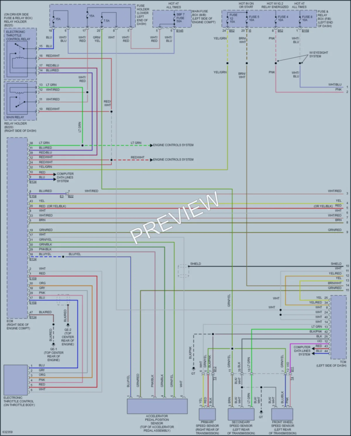 2018 Subaru Forester Cruise Control wiring diagram preview