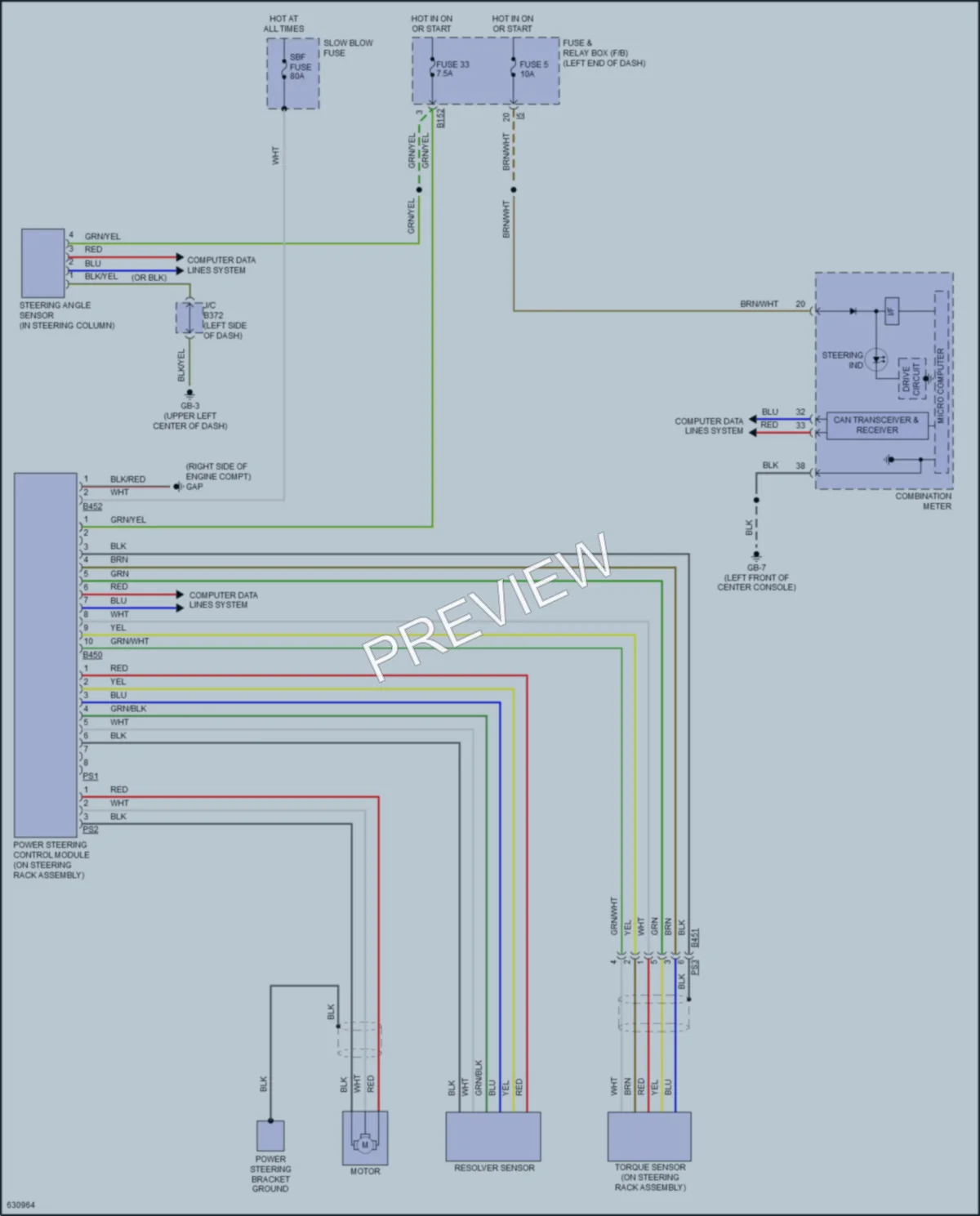 2018 Subaru Forester Electronic Power Steering wiring diagram preview