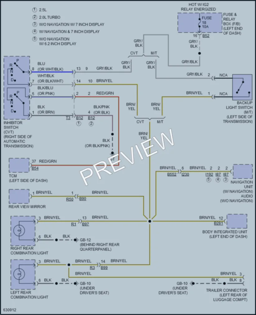 2018 Subaru Forester Exterior Lights wiring diagram preview