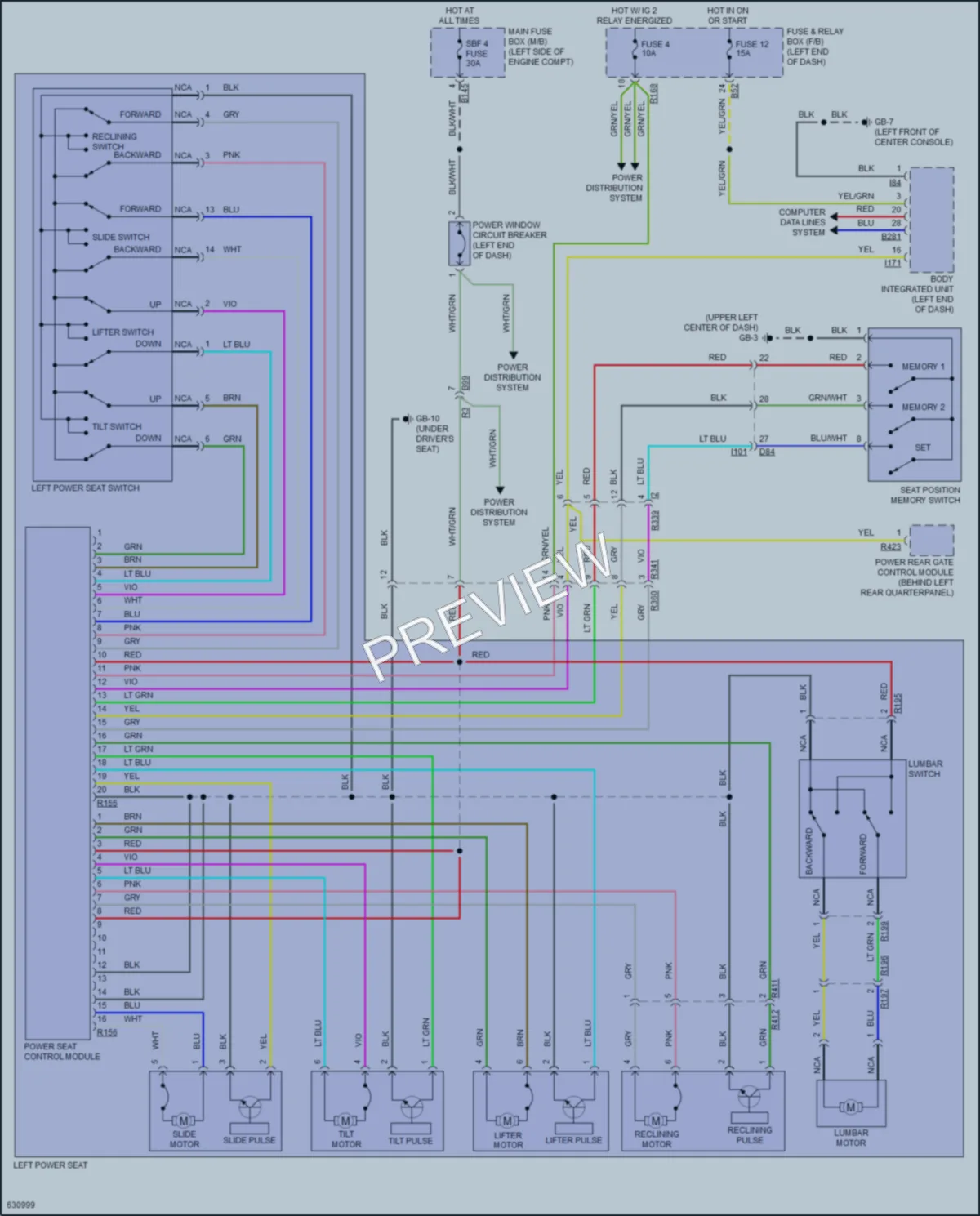 2018 Subaru Forester Memory Systems wiring diagram preview
