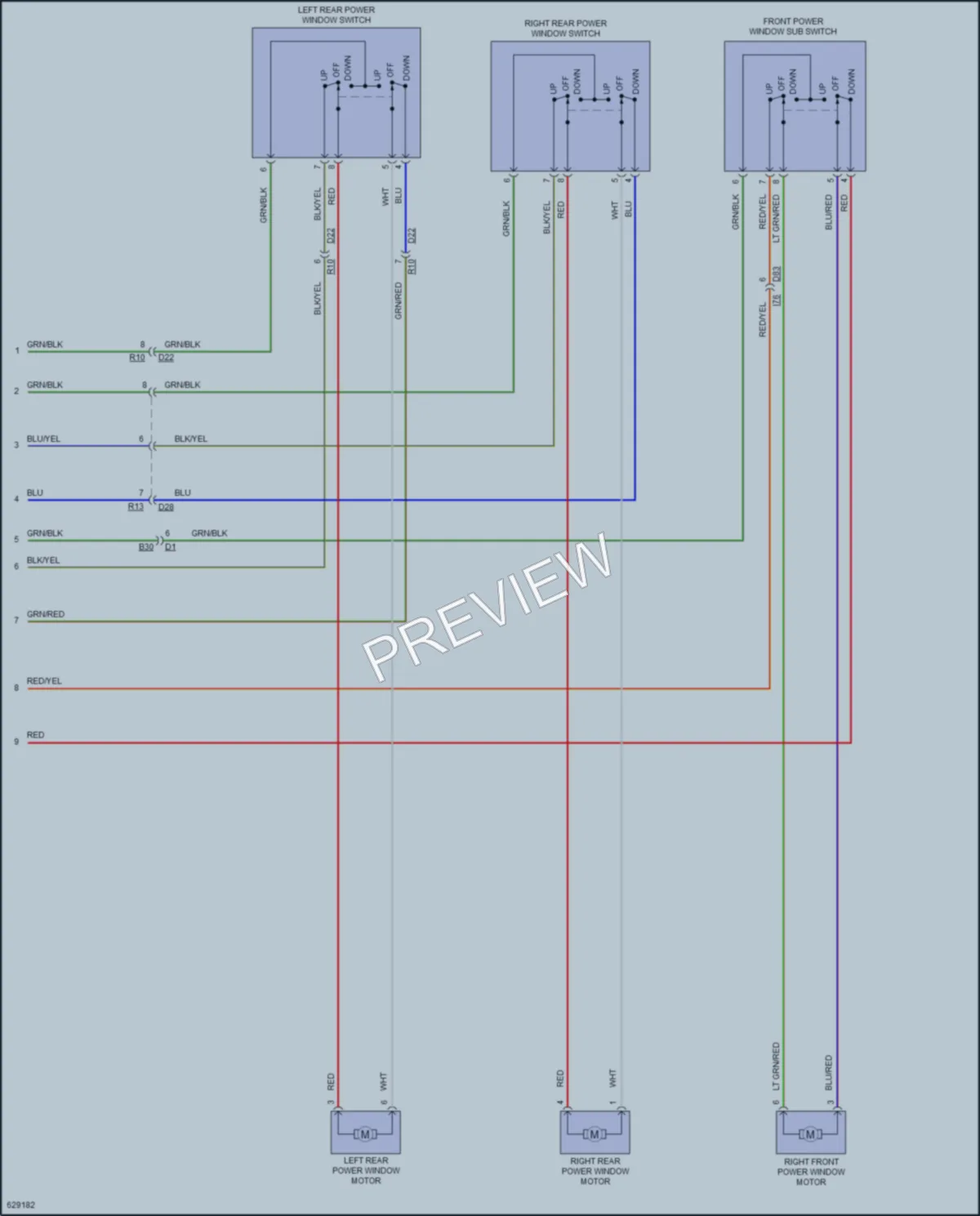 2018 Subaru Forester Power Windows wiring diagram preview