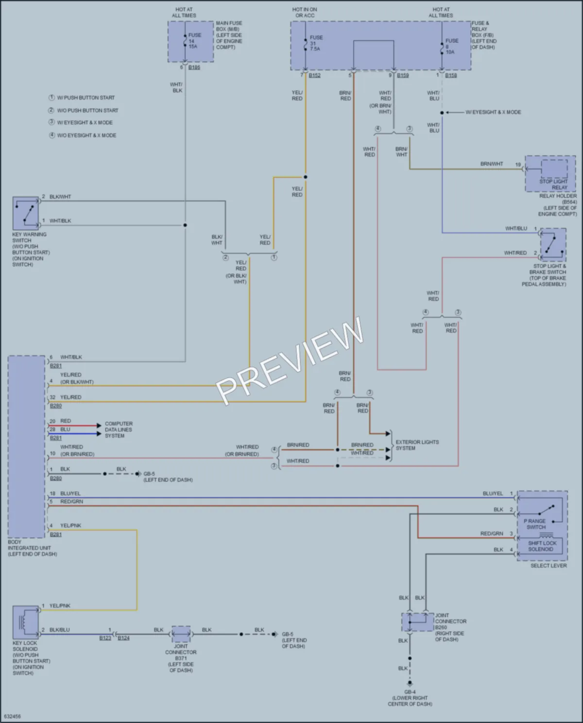 2018 Subaru Forester Shift Interlock wiring diagram preview