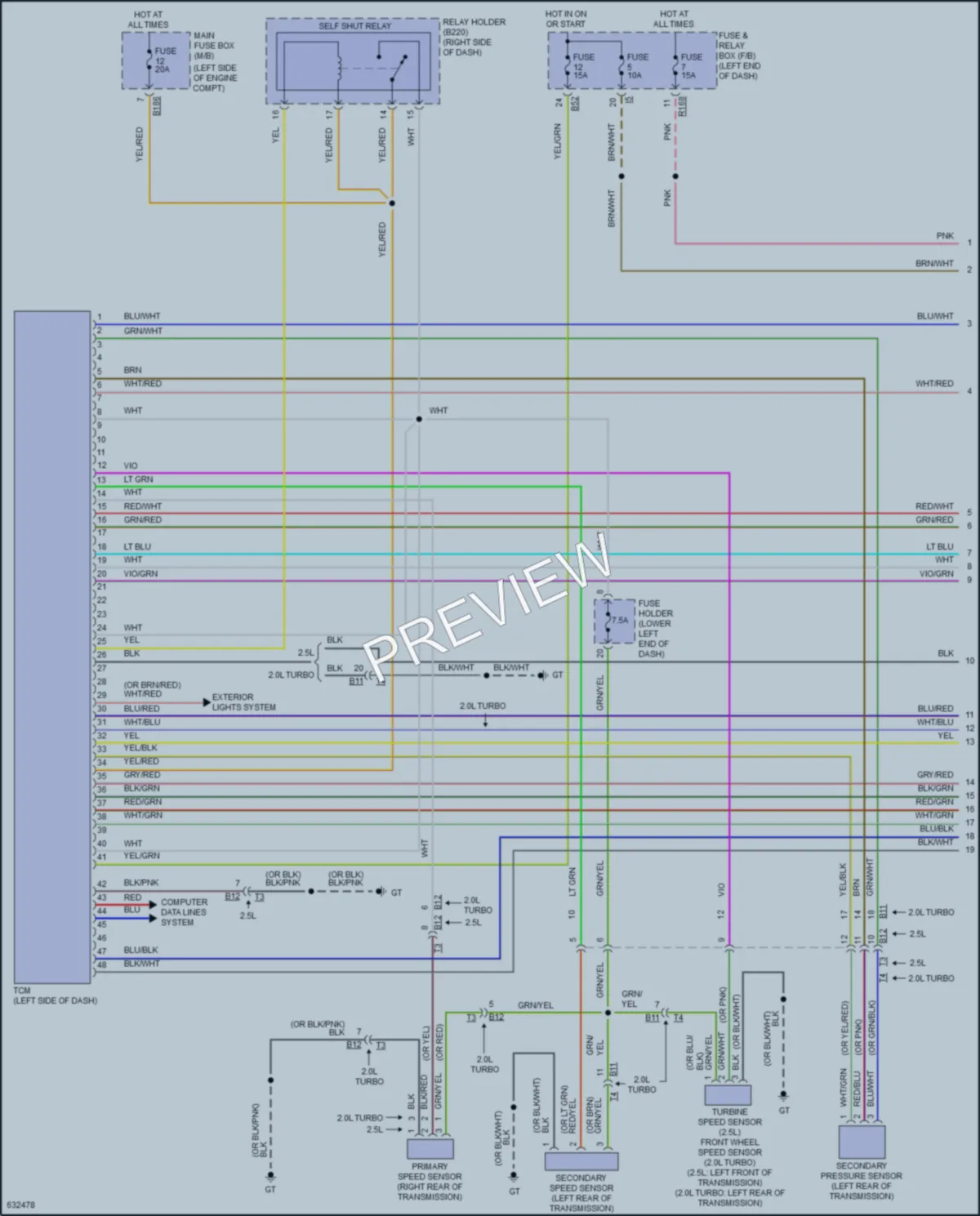 2018 Subaru Forester Transmission wiring diagram preview