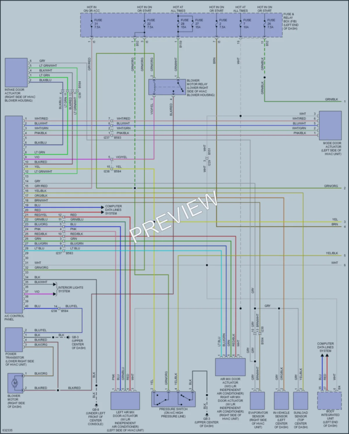 2018 Subaru WRX Air Conditioning wiring diagram preview