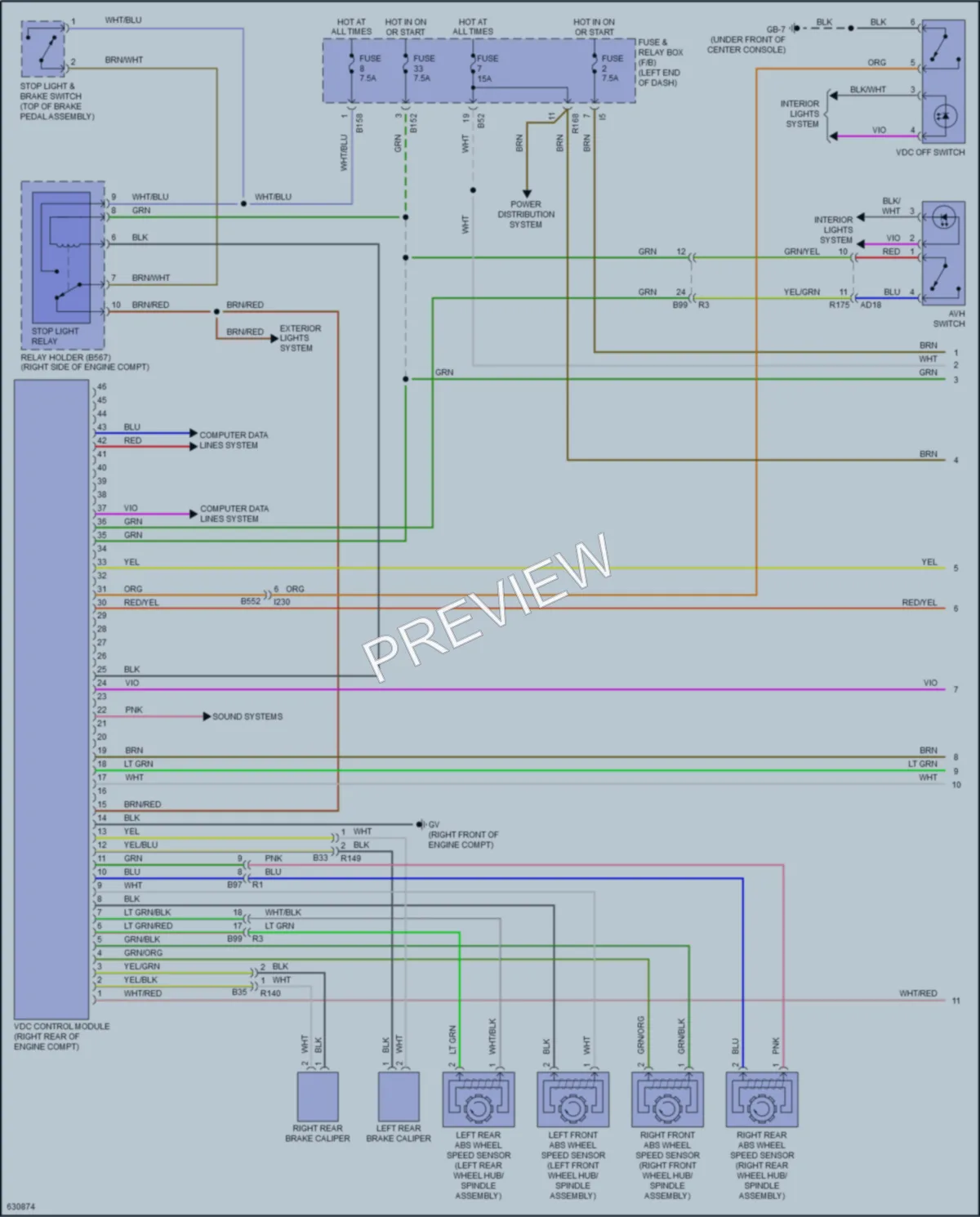 2018 Subaru WRX Anti Lock Brakes wiring diagram preview