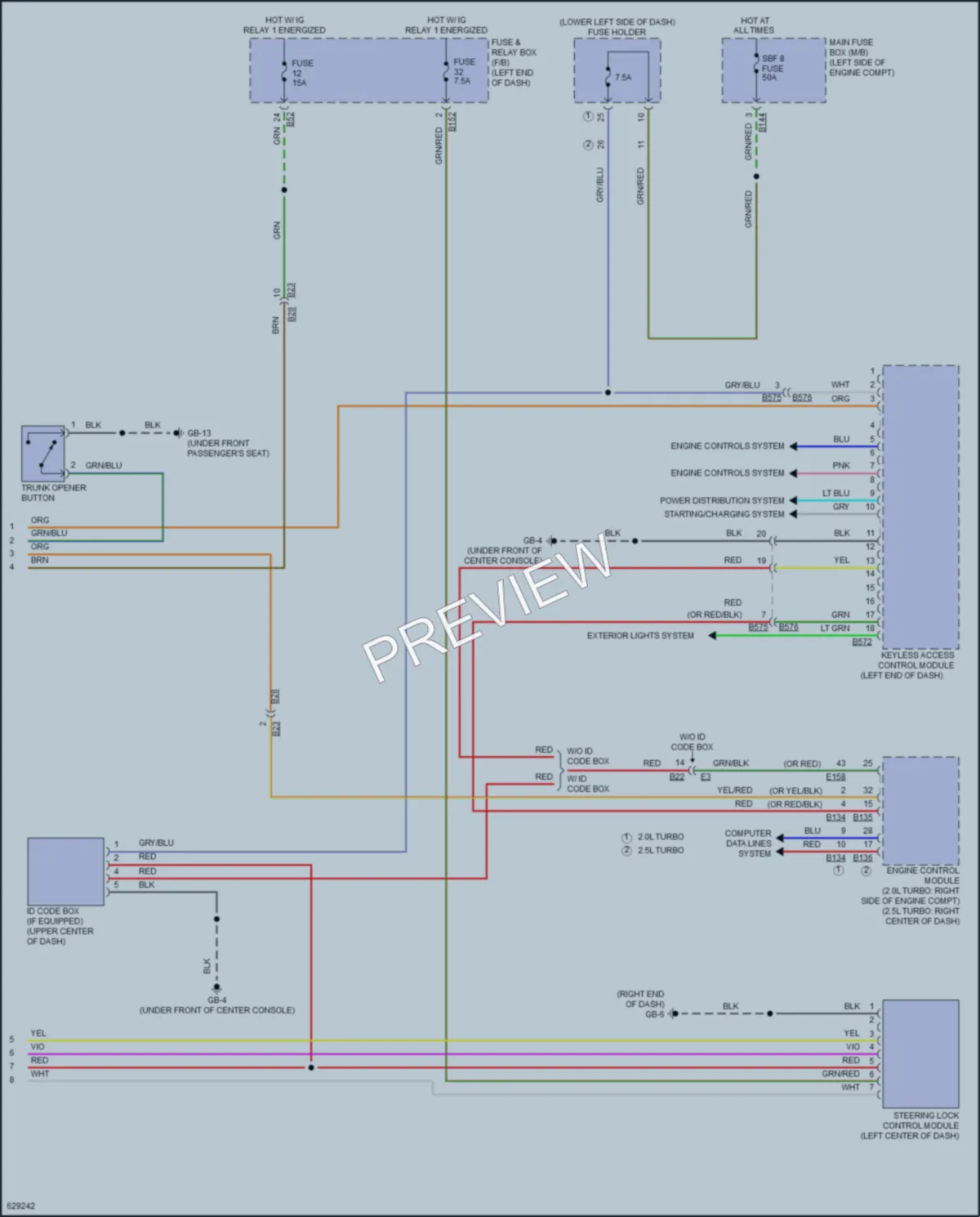 2018 Subaru WRX Anti Theft wiring diagram preview