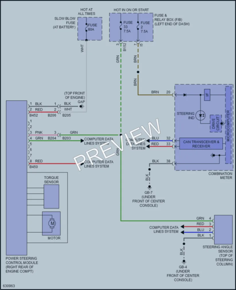 2018 Subaru WRX Electronic Power Steering wiring diagram preview