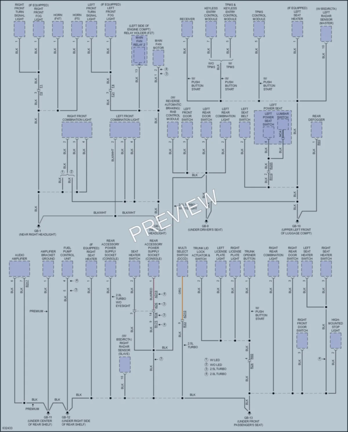 2018 Subaru WRX Ground Distribution wiring diagram preview