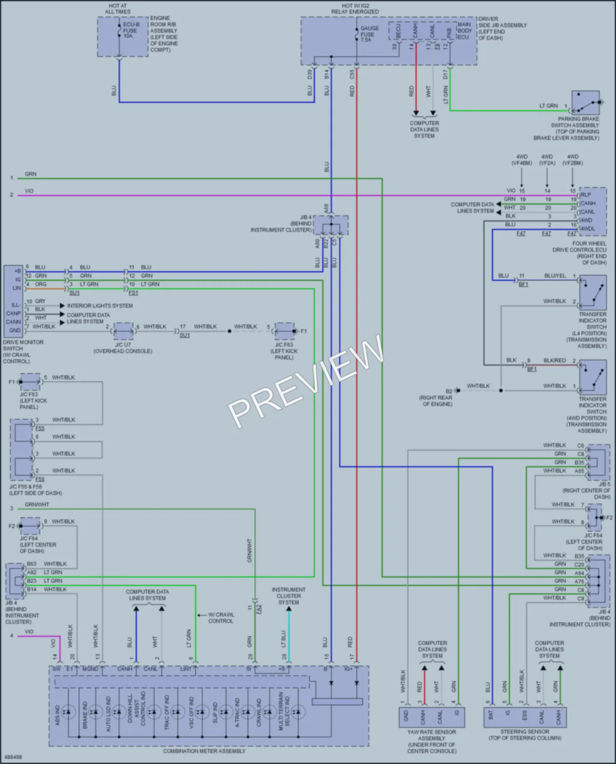 2018 Toyota 4Runner Anti Lock Brakes wiring diagram preview