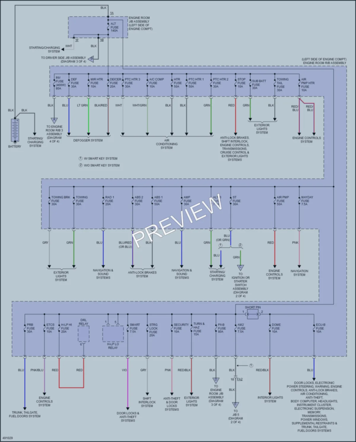 2018 Toyota 4Runner Power Distribution wiring diagram preview