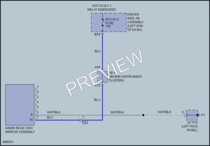 2018 Toyota 4Runner Power Mirrors wiring diagram preview