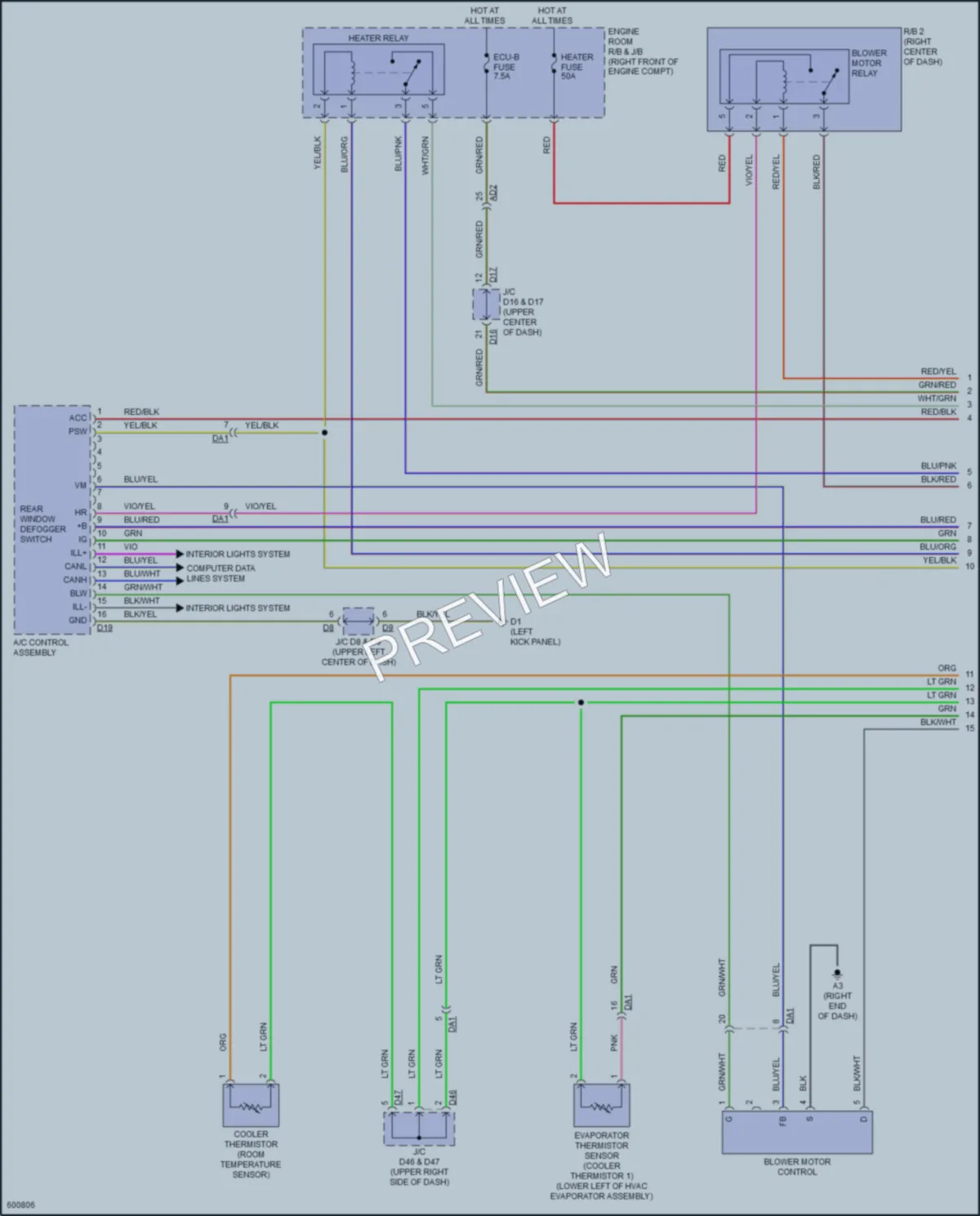 2018 Toyota 86 Air Conditioning wiring diagram preview