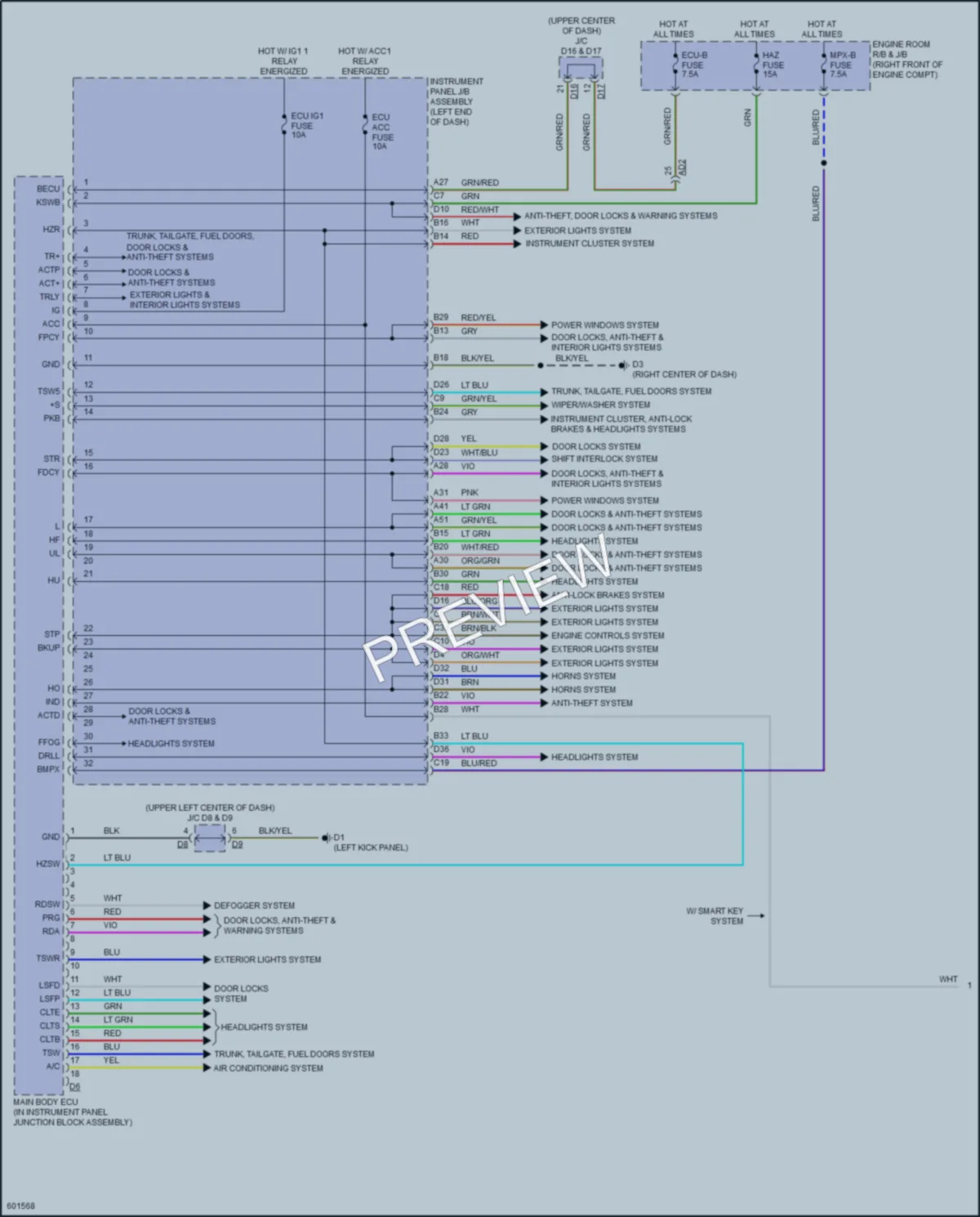 2018 Toyota 86 Body Control Modules wiring diagram preview