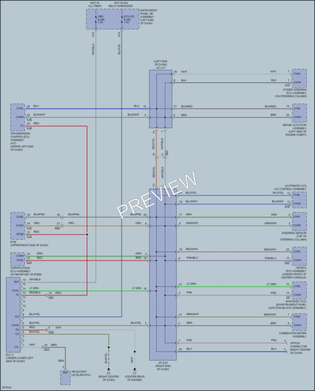 2018 Toyota 86 Computer Data Lines wiring diagram preview