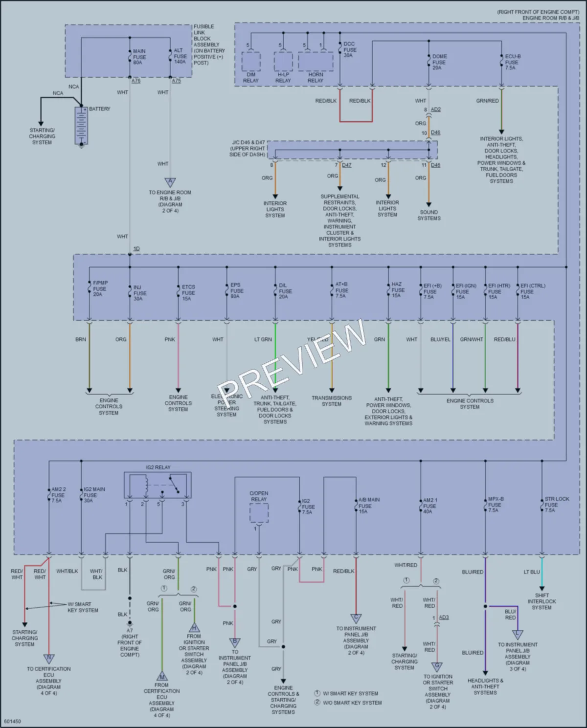 2018 Toyota 86 Power Distribution wiring diagram preview