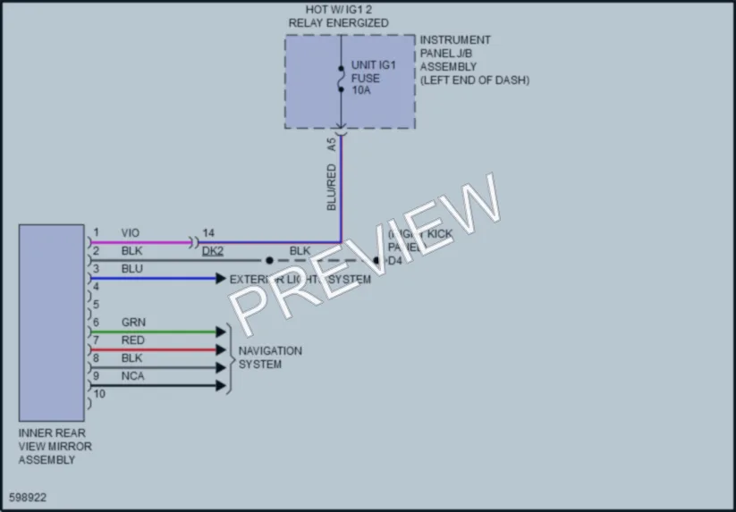 2018 Toyota 86 Power Mirrors wiring diagram preview
