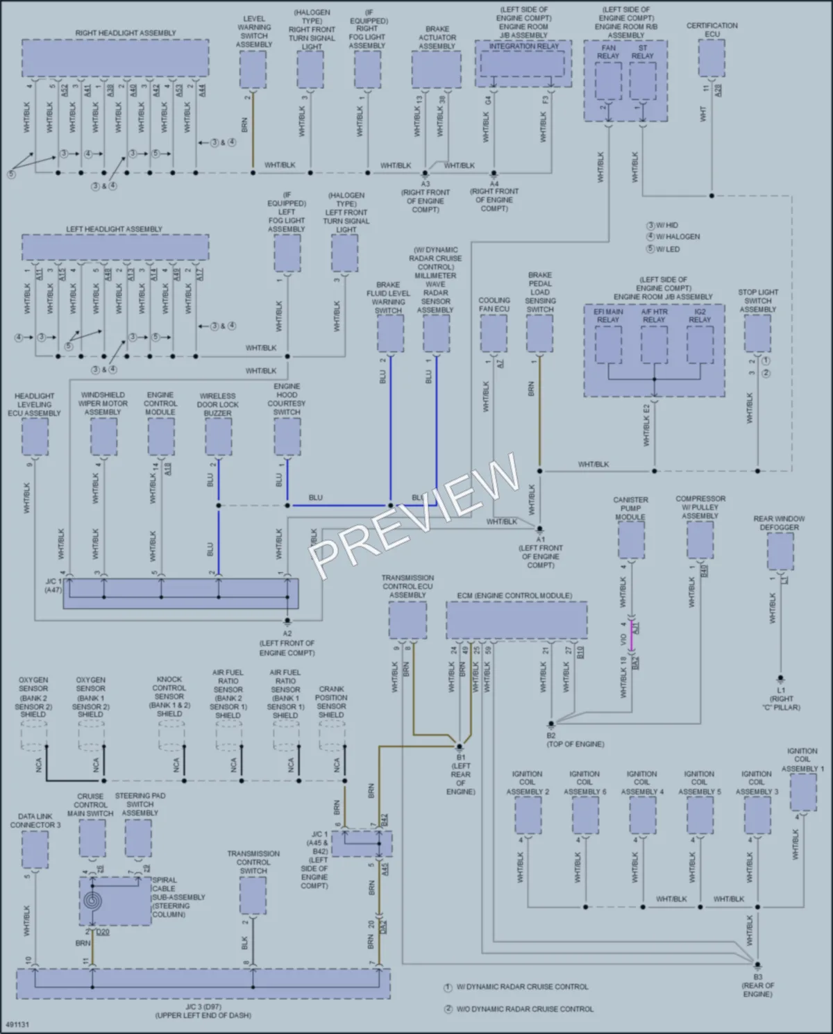 2018 Toyota AvalonHybrid Ground Distribution wiring diagram preview
