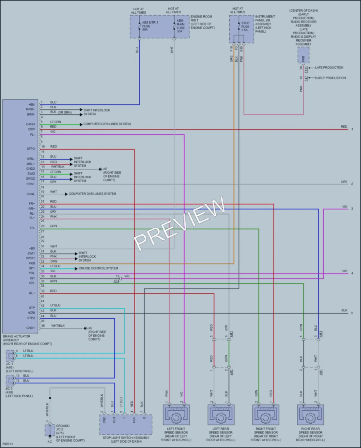 2018 Toyota CHR Anti Lock Brakes wiring diagram preview