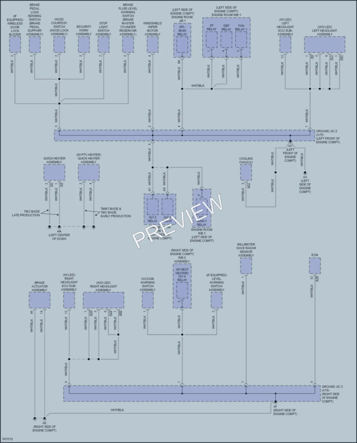2018 Toyota CHR Ground Distribution wiring diagram preview
