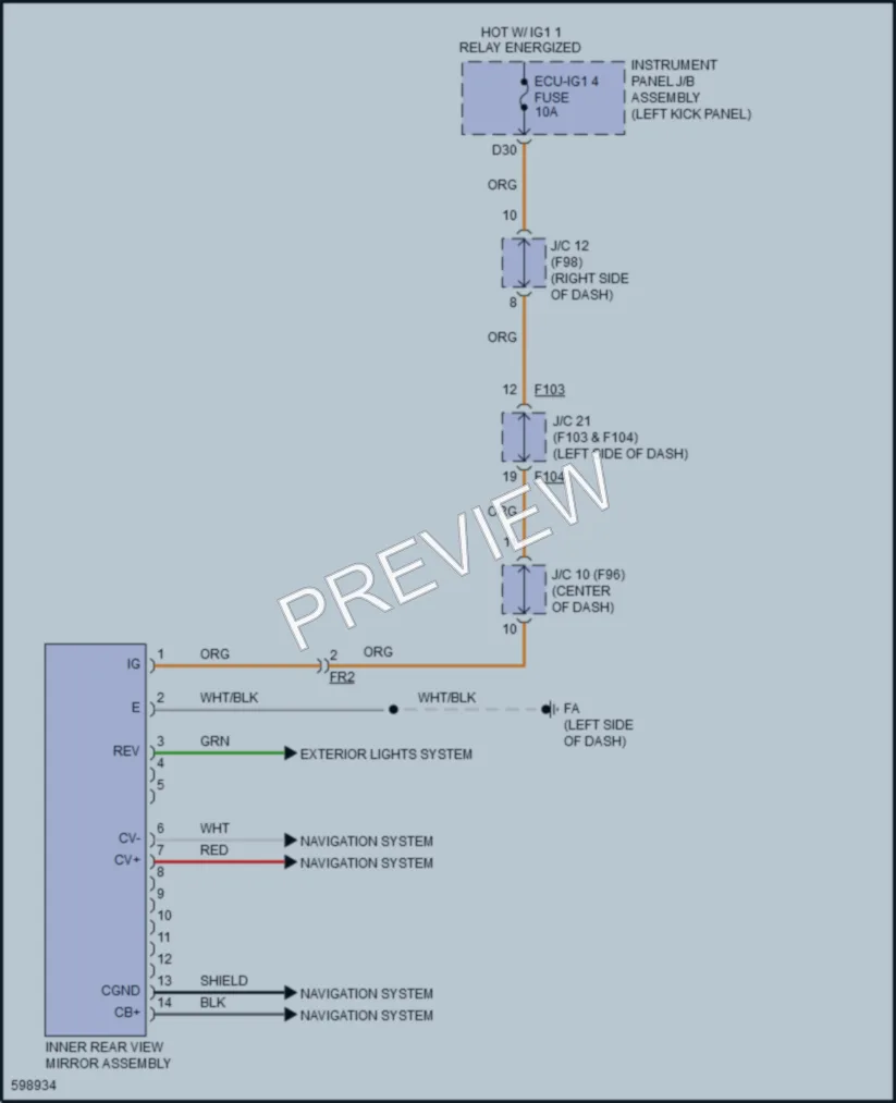 2018 Toyota CHR Power Mirrors wiring diagram preview