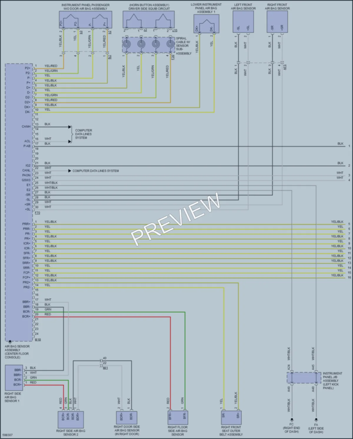 2018 Toyota CHR Supplemental Restraints wiring diagram preview