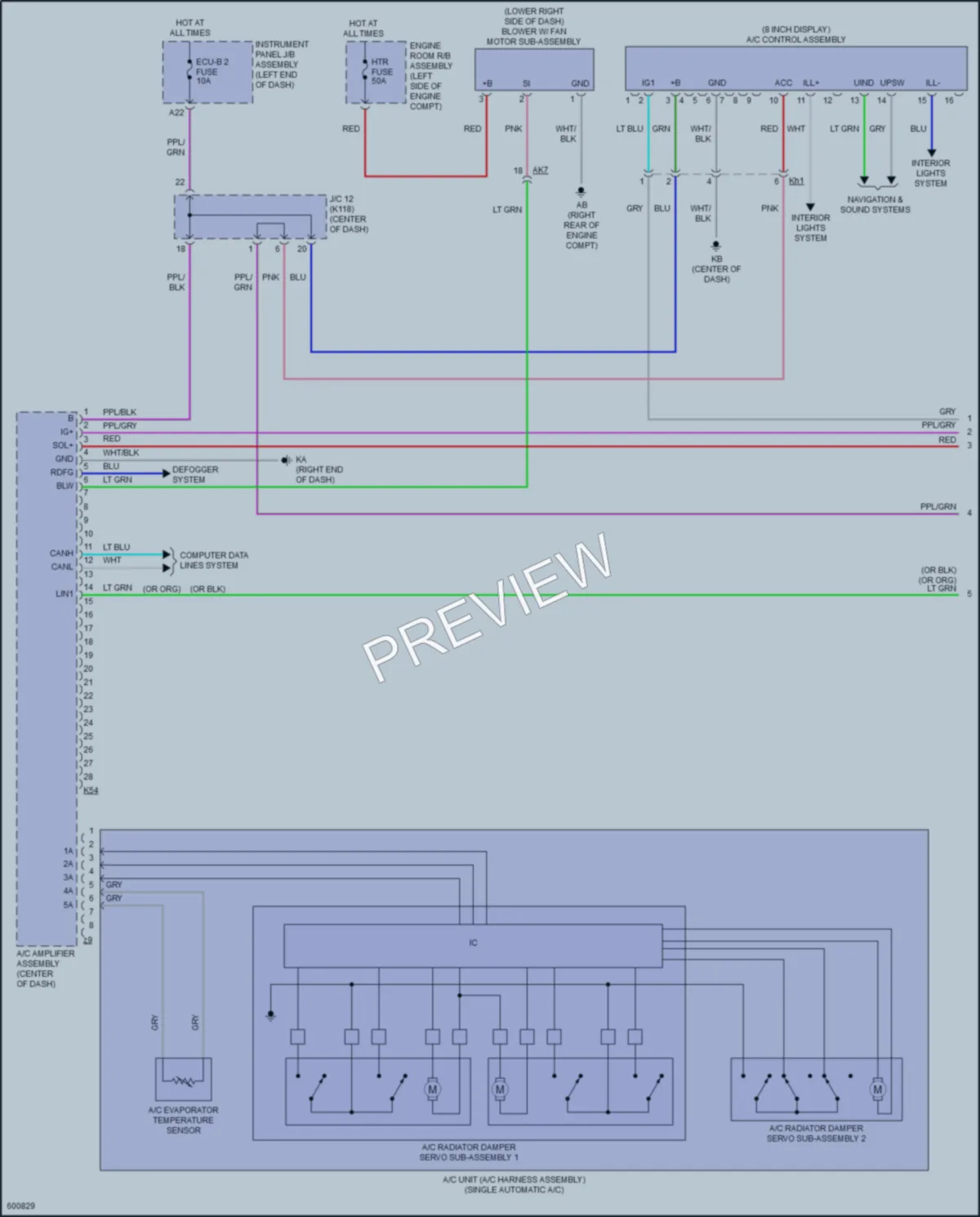2018 Toyota Camry Air Conditioning wiring diagram preview