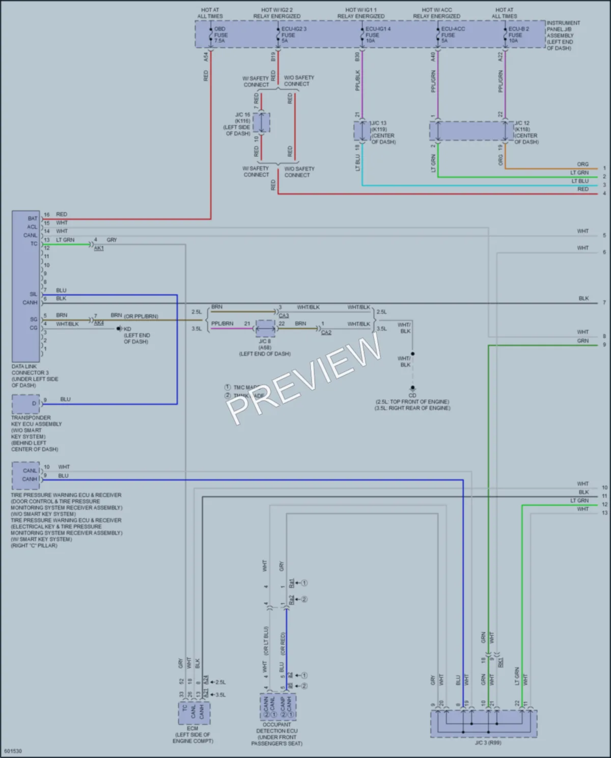 2018 Toyota Camry Computer Data Lines wiring diagram preview