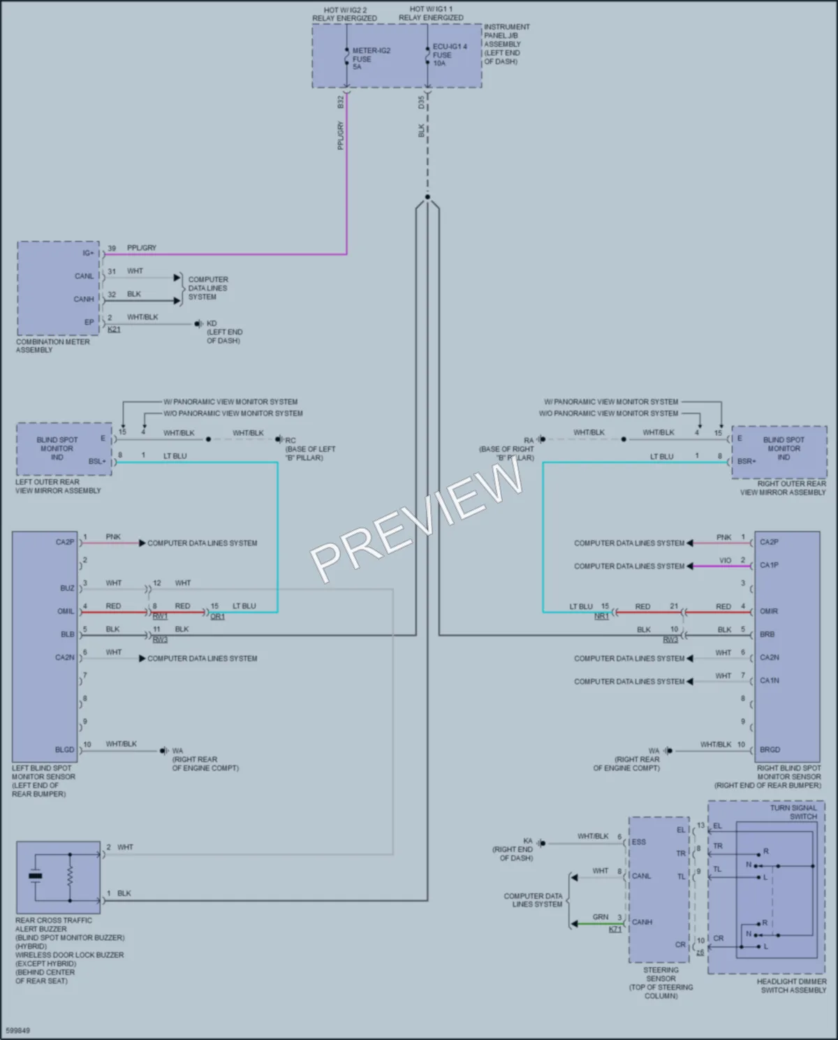 2018 Toyota CamryHybrid Navigation wiring diagram preview