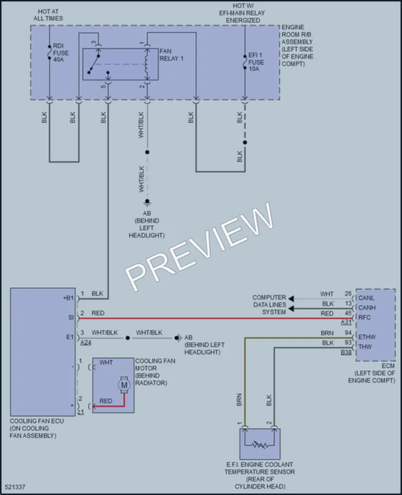 2018 Toyota CorollaiM Cooling Fan wiring diagram preview