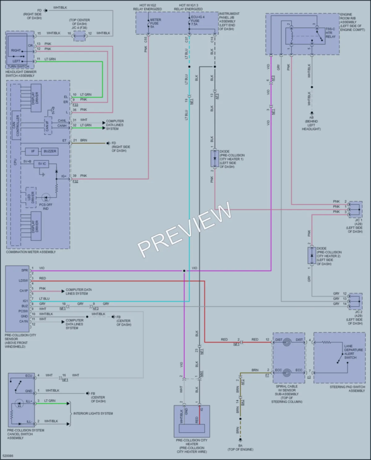 2018 Toyota CorollaiM Navigation wiring diagram preview