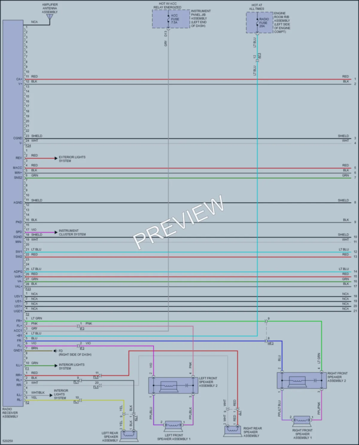2018 Toyota CorollaiM Radio wiring diagram preview