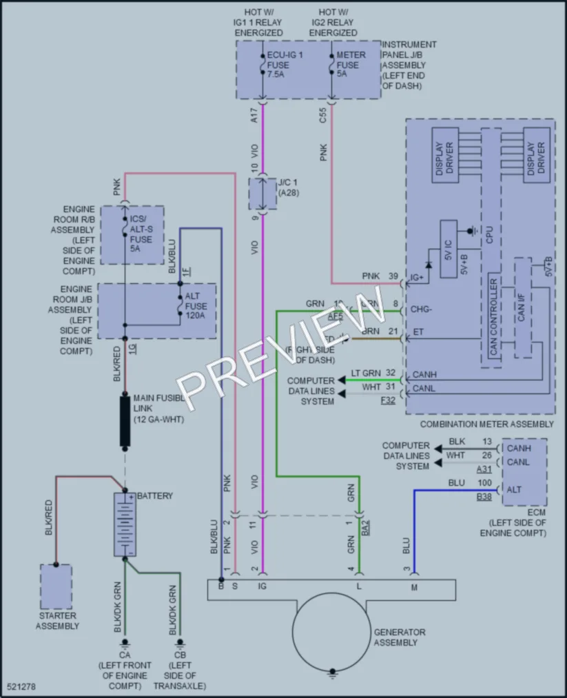 2018 Toyota CorollaiM Starting Charging wiring diagram preview