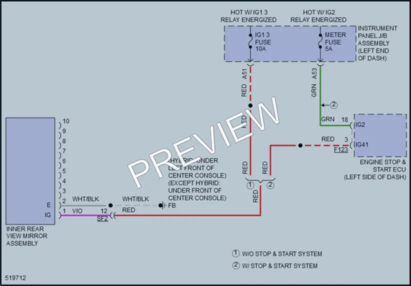 2018 Toyota Highlander Power Mirrors wiring diagram preview